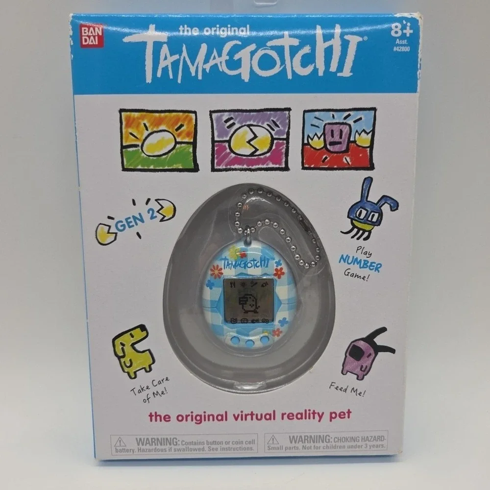NEW Bandai The Original Tamagotchi Gen 2 Virtual Reality Pet 2021 Flower Gingham